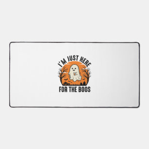 Funny Halloween Ghost Just Here for the Boos Shirt Desk Mat