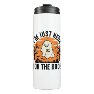 Funny Halloween Ghost Just Here for the Boos Shirt Thermal Tumbler