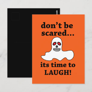 Funny Halloween Ghost Postcard