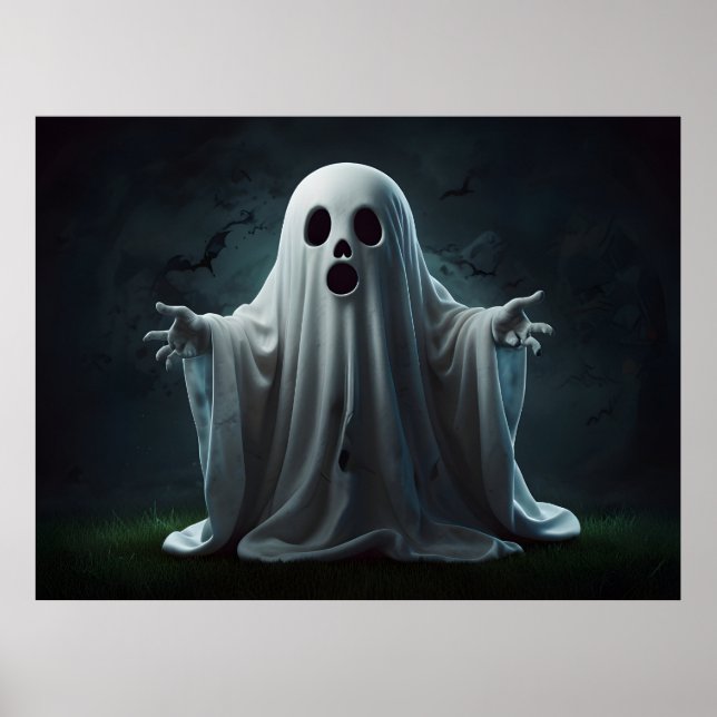 Funny Halloween ghost Poster (Front)