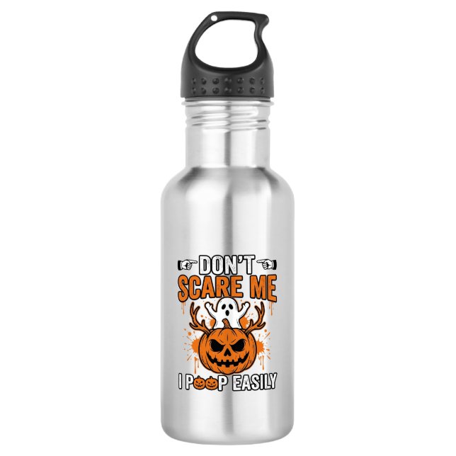 Funny Halloween Ghost Pumpkin Quote Vector Design_ 532 Ml Water Bottle (Front)