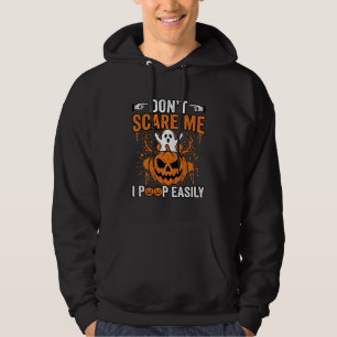 Funny Halloween Ghost Pumpkin Quote Vector Design_ Hoodie