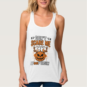 Funny Halloween Ghost Pumpkin Quote Vector Design_ Singlet