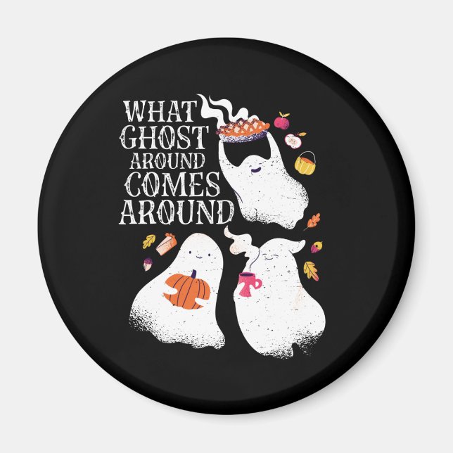 Funny Halloween Ghost Pun Boo Dinner Party Magnet (Front)