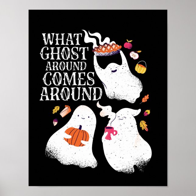 Funny Halloween Ghost Pun Boo Dinner Party Poster (Front)