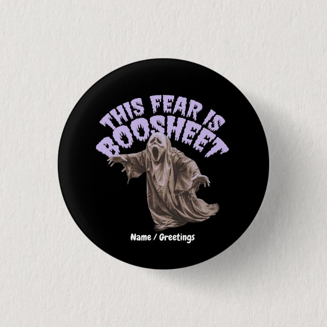 Funny Halloween Ghost Quote Artwork  3 Cm Round Badge (Front)