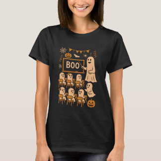 Funny Halloween Ghost Teacher Teaching Students in T-Shirt