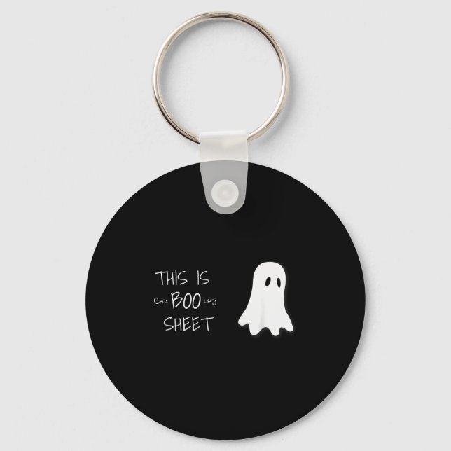 Funny Halloween Ghost This Is Boo Sheet  Key Ring (Front)