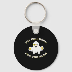 Funny Halloween Ghost with Beer Key Ring
