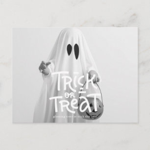 Funny Halloween Ghosting Trick or Treat This Year Postcard