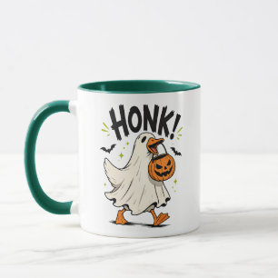 Funny Halloween Goose Ghost Mug