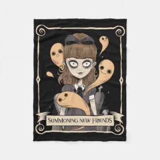 Funny Halloween Graphic Spooky Spirits  Fleece Blanket