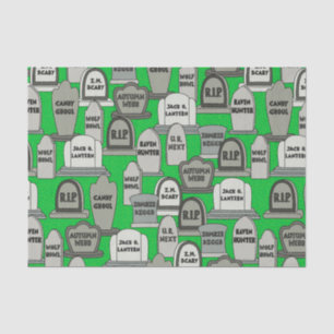 Funny Halloween Gravestones Tissue Paper