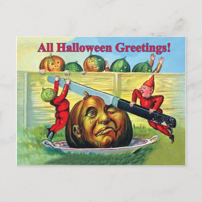 Funny Halloween greeting Postcard (Front)