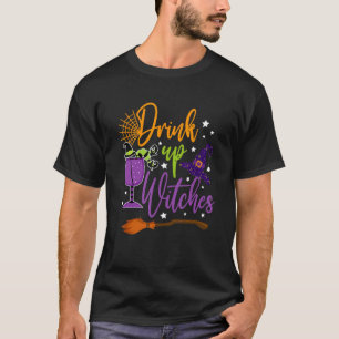 Funny Halloween Hat Drink Up Witches Funny Drink U T-Shirt