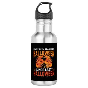 Funny Halloween Haunted House Ghost Moon Design 532 Ml Water Bottle