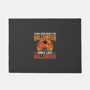 Funny Halloween Haunted House Ghost Moon Design Doormat
