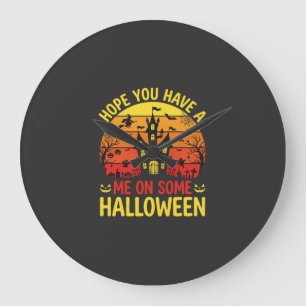 Funny Halloween Haunted House Me On Some Design Large Clock