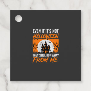 Funny Halloween Haunted House Quote Graphic Favour Tags