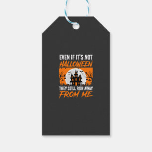 Funny Halloween Haunted House Quote Graphic Gift Tags