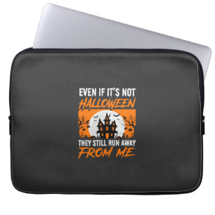 Funny Halloween Haunted House Quote Graphic Laptop Sleeve