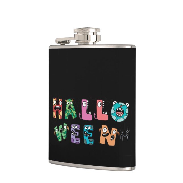 Funny Halloween Hip Flask (Left)