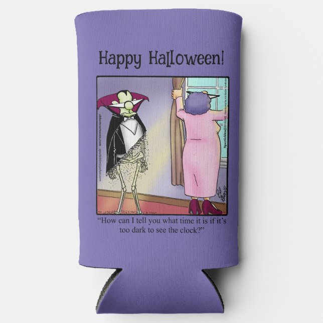 Funny Halloween Humour Can Cooler Gift (Front)