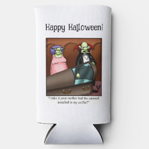 Funny Halloween Humour Can Cooler Gift