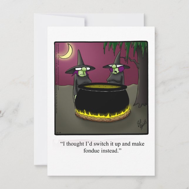Funny Halloween Humour Greeting Card  (Front)