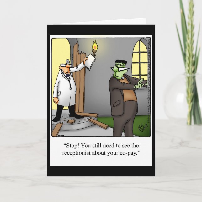 Funny Halloween Humour Greeting Card (Front)