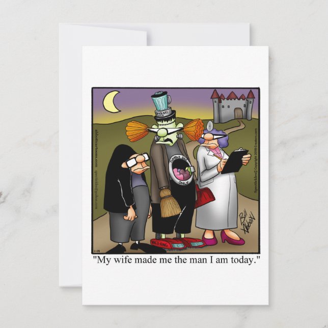 Funny Halloween Humour Greeting Card  (Front)