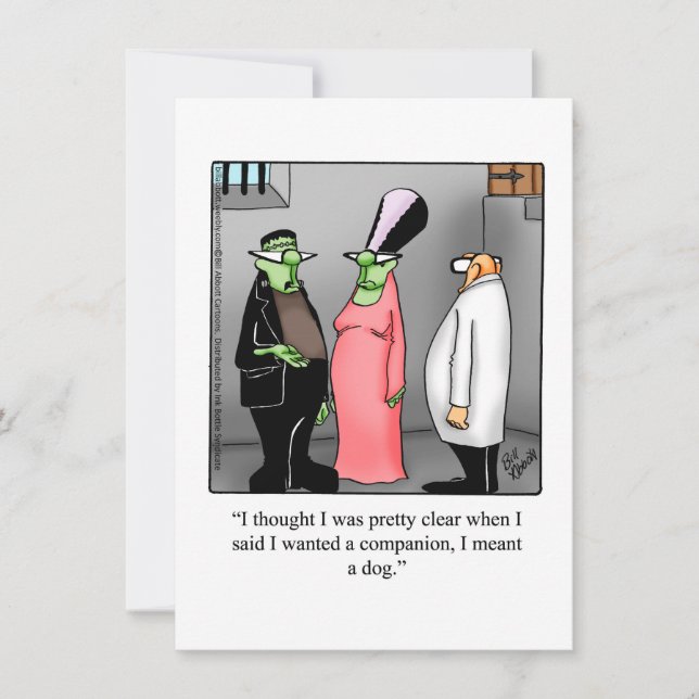 Funny Halloween Humour Greeting Card  (Front)