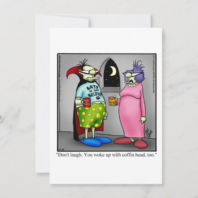 Funny Halloween Humour Greeting Card  (Front)