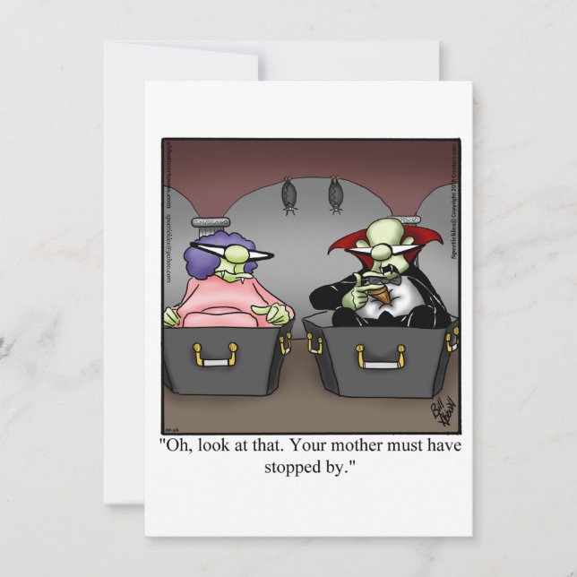 Funny Halloween Humour Greeting Card  (Front)