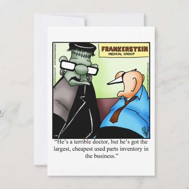 Funny Halloween Humour Greeting Card  (Front)