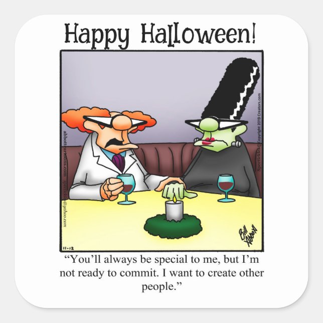 Funny Halloween  Humour Halloween Stickers (Front)