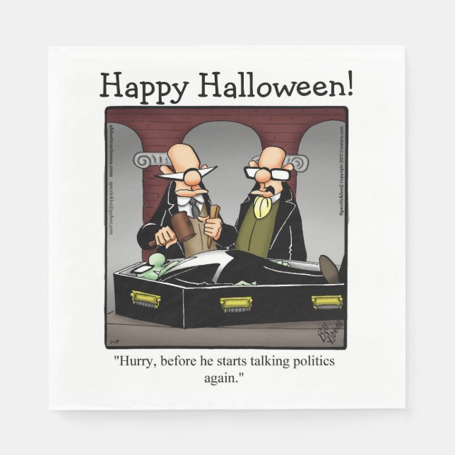 Funny Halloween Humour Luncheon Napkins  (Front)