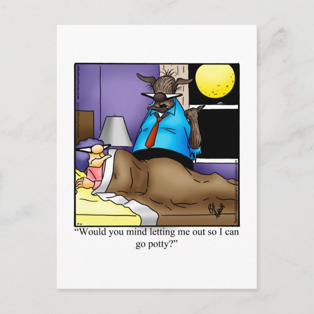 Funny Halloween Humour Postcard (Front)