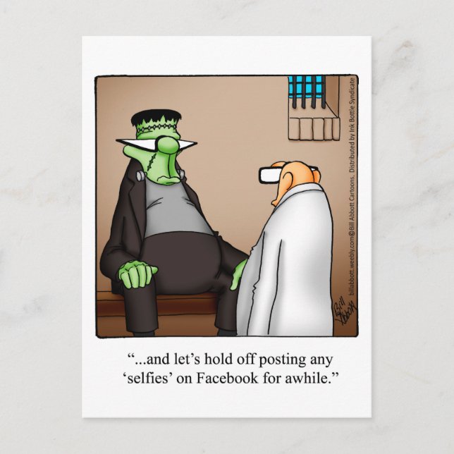Funny Halloween Humour Postcard (Front)