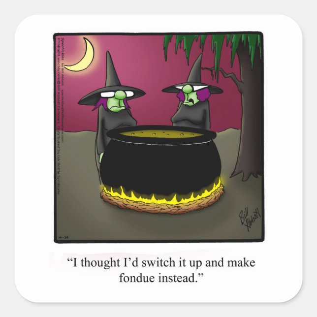 Funny Halloween Humour Sticker (Front)