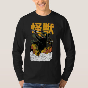 Funny Halloween - Japanese Kaiju Monster Cat T-Shirt