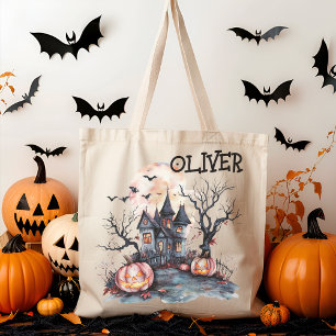 Funny Halloween Landscapes Trick or Treat Custom Tote Bag