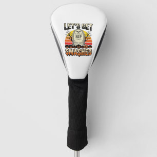 Funny Halloween Let’s Get Smashed Graveyard Design Golf Head Cover