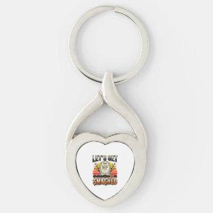 Funny Halloween Let’s Get Smashed Graveyard Design Key Ring
