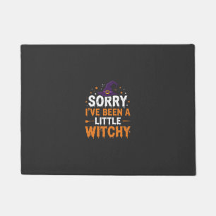 Funny Halloween Little Witchy Quote Design Doormat