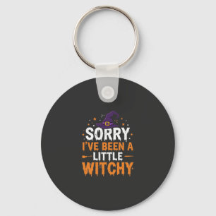 Funny Halloween Little Witchy Quote Design Key Ring