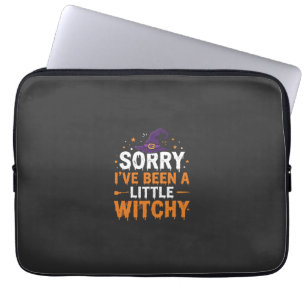 Funny Halloween Little Witchy Quote Design Laptop Sleeve