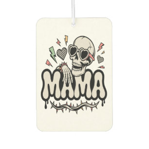 Funny Halloween Mama Cool Skull Car Air Freshener