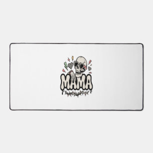 Funny Halloween Mama Cool Skull Desk Mat