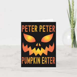 Funny Halloween Matching Costume Peter Pumpkin Eat Card